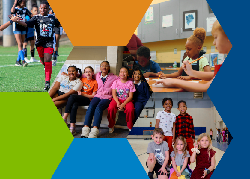 Boys & Girls Club members participating in sports, art, and group activities